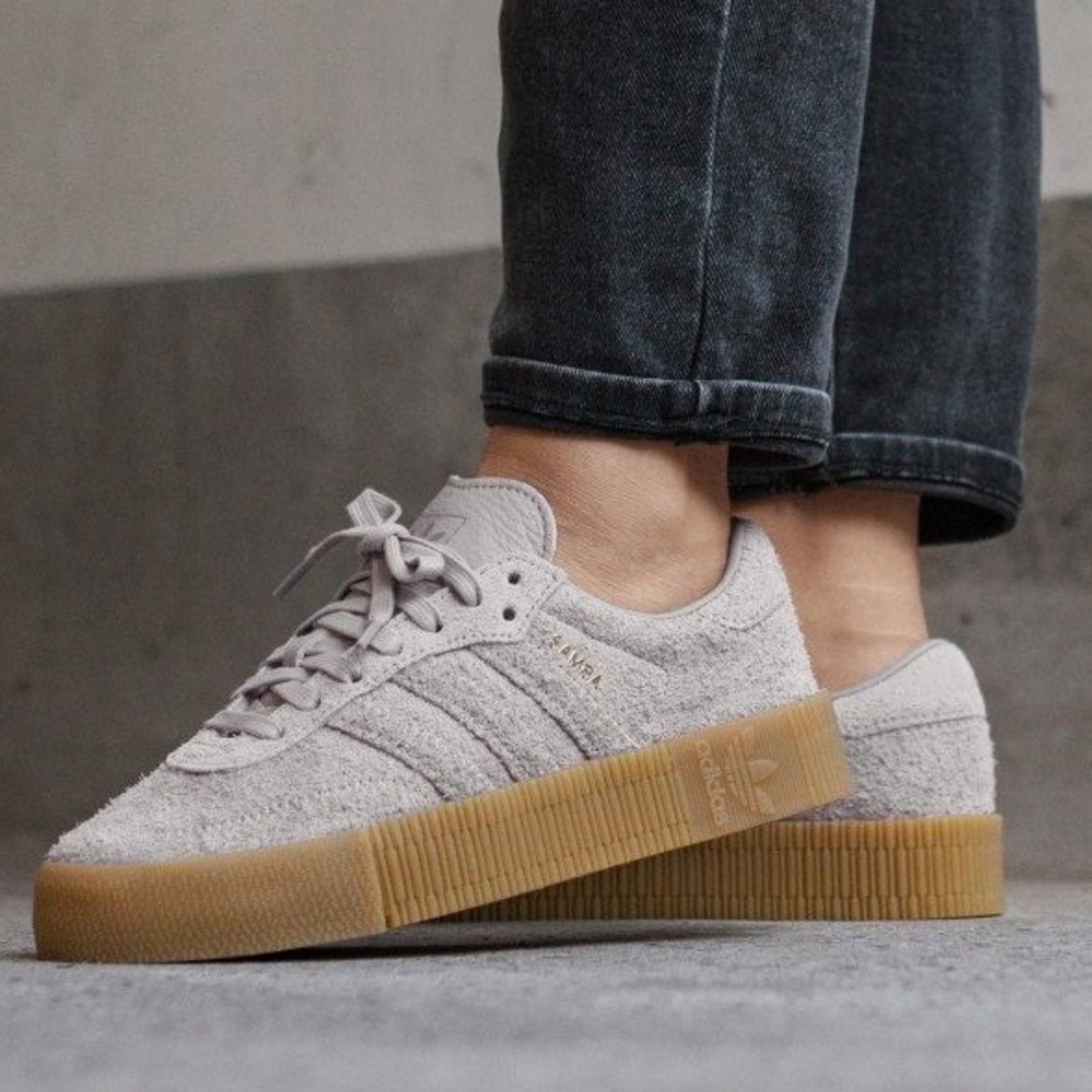 Adidas Originals Suede Sambarose Grey Sneakers